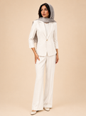 کت زنانه مدل باطری با پارچه کرپ دابل مازراتی